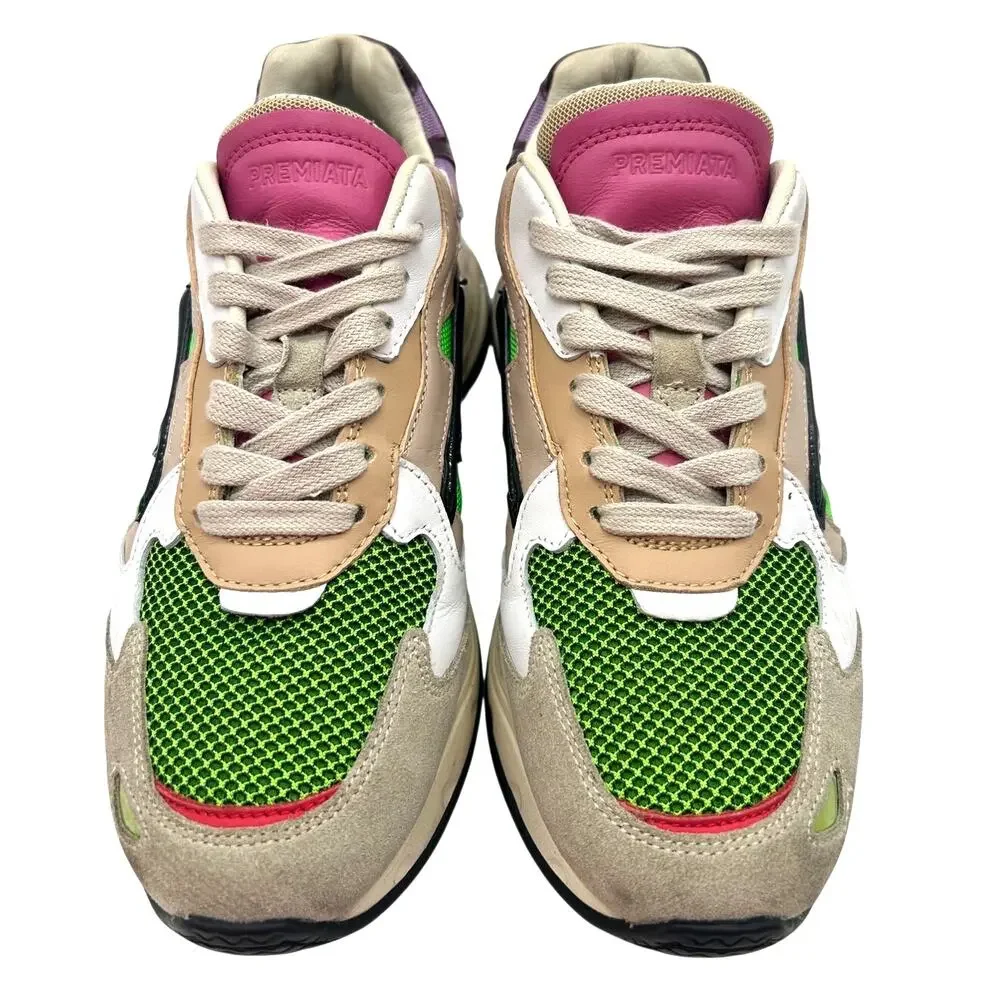 Premiata Sharky D Chunky Dad Sneakers Multicolor Leather EU 37 US 7 Designer